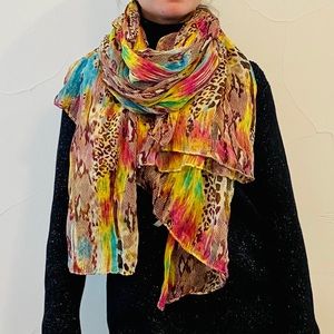 Colorful Animal Print Scarf